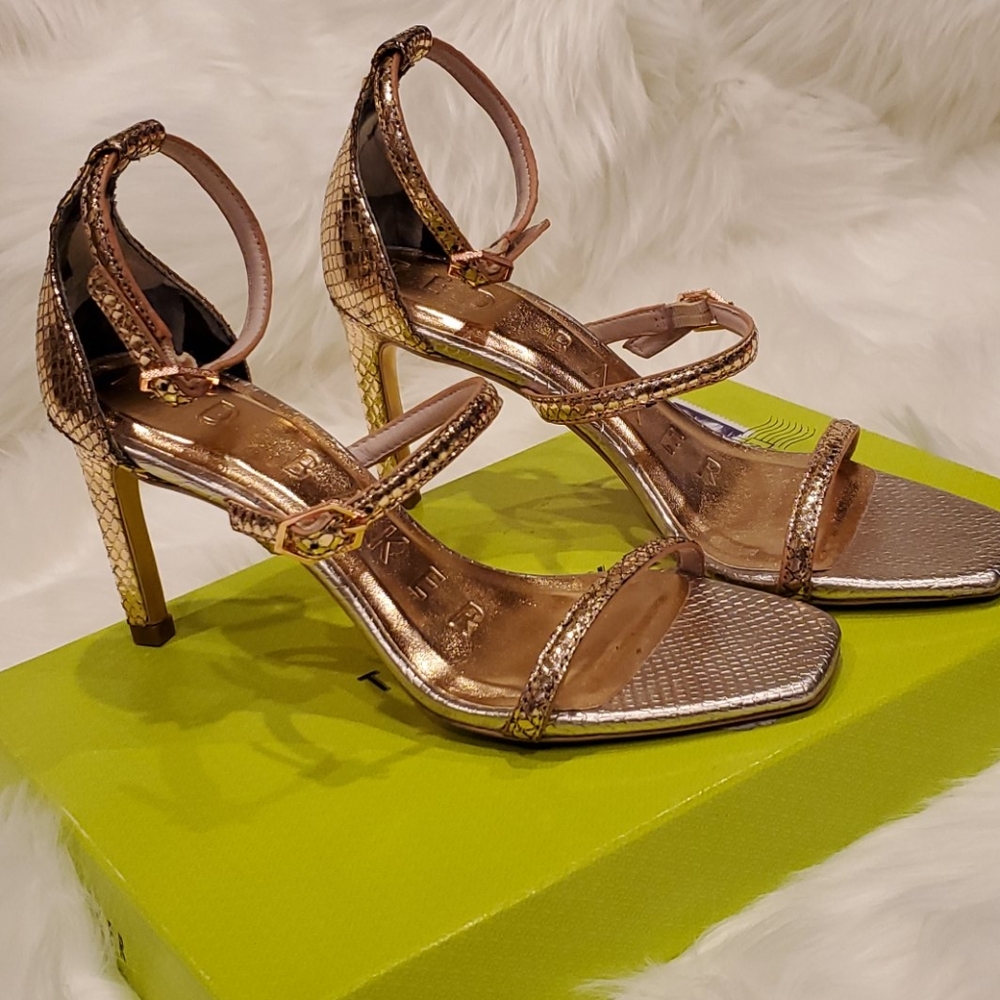 Ted Baker Triam Metallic leather Strap high heels Sandals, Shoes - Picture 7 of 11